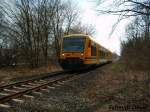 VT 650.70 der Ostdeutschen Eisenbahn in Ahrensfelde Nord