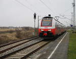 In Altefähr verließ der ODEG 4746 056,als RE Binz-Stralsund,am 06.Januar 2020,die Insel Rügen.