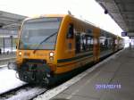 VT650.78 der OstdeutschenEisenbahnGesellschaft am 10.02.2010 in Berlin-Lichtenberg.(VT650.78 trgt den Taufnamen  Seelow(Mark) )