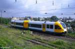 ODEG VT 646.043 + 946 043-6, GTW von Stadler Rail auf Testfahrt, Ostdeutsche Eisenbahn GmbH, fotografiert Halle am 11.07.2011