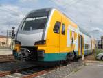 445 108 der ODEG steht am 06. Juli 2012 zu Testzwecken in Bamberg abgestellt.