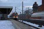 VIAS 404 (428 138-2) VIAS GmbH fr ODEG - Ostdeutsche Eisenbahn GmbH als RE4 (RE 37325) von Rathenow nach Ludwigsfelde in Rathenow. 15.12.2012