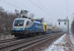 Berlin-Lichterfelde Ost am 14.01.2013 - MWB182 912 mit einem RE4 auf dem Weg nach Ludwigsfelde.