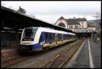 Auf Gleis 3 wartet ERIXX 622726 am 28.1.2015 u m 12.26 Uhr im Bahnhof Bad Harzburg auf Fahrgäste nach Vienenburg. 