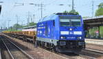 PRESS - Eisenbahn-Bau- und Betriebsgesellschaft Pressnitztalbahn mbH mit  246 049-2   [NVR-Nummer: 92 80 1246 011-1 D-PRESS] und einem Langschienen-Transportzug am 20.05.19 Bf.