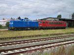 Nachdem die PRESS 204 022 die 155 204 von Mukran geholt hatte,blieben beide Loks bis zum 14.Juli 2020 in Bergen/Rügen abgestellt.Aufnahme vom 12.Juli 2020.