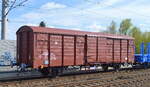 PRESS - Eisenbahn-Bau- und Betriebsgesellschaft Pressnitztalbahn mbH, Jöhstadt mit einem gedeckten Güterwagen mit der Nr.