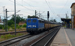 140 042 beförderte am 31.07.16 einen Altmann-Autozug von Rackwitz(bei Leipzig) zu einem der Nordseehäfen.