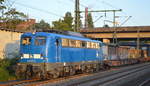 PRESS  140 017-5  (NVR:  91 80 6140 806-1 D-PRESS) für METRANS mit Containerzug Richtung Rangiergleise am Bf.