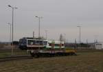 national express 110 043-6 (91 80 6110 511-3 D-PRESS) am 04.03.2016 abgestellt in Erfurt Ost.