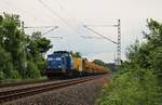 204 005-3 (Press) zu sehen mit einem Bauzug am 05.06.17 bei Plauen/V.