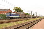 155 045-9 PRESS (155 238-9) mit dem Holzzug DGS 69053 von Rostock-Bramow nach Stendal-Niedergörne in Großwudicke. 16.06.2018