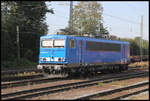 Die Elektrolokomotive 155026-2 der Press stand am 15.09.2020 abgebügelt im Bahnhof Hasbergen und wartete dort auf ihren nächsten Einsatz.