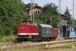 204 354-5 PRESS mit Wagen am 03.07.2020 durch den Bf Anklam