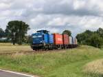 Die 204 005 am 08.07.2011 mit einem Containerzug unterwegs bei Weiden.