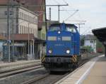 204 013-3 der PRESS durchfhrt am 3. Mai 2012 als Lz den Kronacher Bahnhof in Richtung Saalfeld.