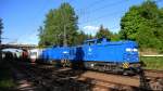 17.05.2012 Containerzug im Bf Neumark, bespannt mit 204 022-2 und 204 010-6.