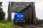 V 100 Press 204 022-2 Leerfahrt Richtung Grokorbetha, KBS 581 Halle - Naumburg, fotografiert auf der Saalebrcke bei Schkopau am 02.08.2012 --> Die Lok wurde 1970 als DR 110 317-5 in Betrieb genommen --> ab 1981 112 317-3 --> ab 1992 202 317-4 --> seit 2006 PRESS - Eisenbahnbau- und Betriebsgesellschaft Pressnitztalbahn mbH, Jhstadt mit NVR-Nummer: 92 80 1203 225-8 D-PRESS