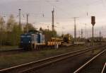 Am 29.04.2013 kam die 346 024 (345 970)der Press mit einen Bauzug von Bahnbau durch Stendal und fuhr weiter in Richtung Magdeburg.