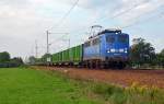 140 041 bespannte am 30.08.15 einen leeren Holzzug den sie aus dem Vogtland bis an die Grenze nach Frankfurt(O) bringen wird.