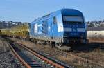 PRESS 253 015-8 am 16.12.2016 bei der Holzverladung im Bahnhof Arnsberg.