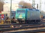145-CL 005 von der Rail4Chem rangiert am 20.01.2010 in Aachen West.
