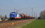 187 318 von raildox führte am 28.03.20 einen Schwenkdachwagenzug durch Gräfenhainichen Richtung Bitterfeld.