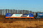 Die 187 317-3 der Raildox am 18.03.2018 in Nassenheide.