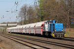 RF 1502  Lok 7  (001 502-4) in Duisburg Abzweig Lohtarstraße 23.4.2021