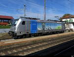 RailPool - Lok 91 80 6 187 004-7 im Bahnhof Chavornay am 16.10.2022