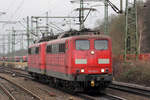 RP 151 103-9 mit RP 151 095-7 durfahren Hamburg-Harburg 16.1.2018