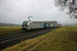 Railpool Siemens Vectron 193 804-2 mit KLV Zug in Retzbach Zellingen am 07.11.21