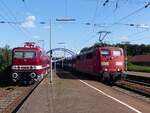 RAILPOOL für DB 151 048 trifft in Salzbergen auf zwei Delta-143, 16.07.18