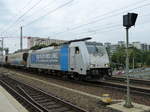Railpool 186 436  KEEPS ON ROLLING  [NVR-Nummer: 91 80 6186 436-2 D-Rpool] bei Durchfahrt durch Dresden Hbf, 15.07.2020    