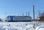 Railpool 187 003 am 13.02.2021 in Großkorbetha.