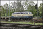Am 29.04.2022 stand die private 218488-9 mittags im Bahnhof Hasbergen.