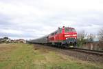 Railsystems RP 218 488-5 mit Sonderzug am 09.12.18 bei Hainburg auf der Odenwaldbahn