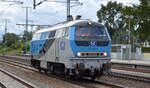 HEROS Helvetic Rolling Stock GmbH mit ihrer  218 308-5  (NVR:   9280 1 218 308-5 D-RPRS ) am 06.10.21 Durchfahrt Bf.