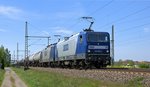 RBH 117 (143 554) + 109 (143 936) ziehen Kesselwagenzug durch Dedensen-Gümmer in Richtung Hannover am 06.05.16.