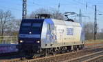 RBH Logistics GmbH, Gladbeck [D] mit  145 003-0  [NVR-Number: 91 80 6145 003-0 D-DB] am 17.01.20 Durchfahrt Bf.