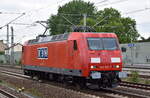RBH Logistics GmbH, Gladbeck [D] mit der  145 066-7  [NVR-Nummer: 91 80 6145 066-7 D-DB] am 24.07.23 Höhe Bahnhof Luckenwalde.