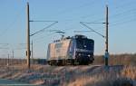 151 123 der RBH befand sich am 26.11.13 vom Werk Dessau aus auf Probefahrt Richtung Wittenberg. Fotografiert in Burgkemnitz. 