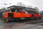 RBH 824 und RBH 828 rangierten am 11.1.14 in Gladbeck-West.