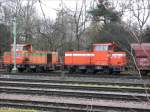 RBH 551 und 552 (beide MaK DE501) in RE-Hochlarmark.Man beachte die umterschiedliche Lackierung. 20.03.2007