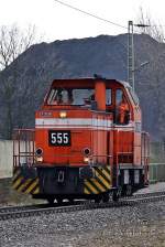 RBH 555 - MaK DE 501, Baujahr 1981, Nr.700056, 510kW – in Bottrop. 22.03.2016