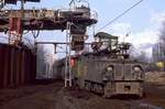 Rheinbraun 1036, Hürth Knapsack, 16.02.1986.
Loading of Ignite / Brown Coal - a former Railway System with movable Tracks at Surface Mining Locations
