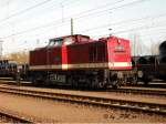 202 483-4 der Rail Technology & Logistics GmbH wartete am 31.3.2009 in Brandenburg auf ihre nächste Leistung