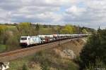 185 639 mit Autozug am 18.04.2015 bei Laaber.