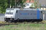 Die Railpool-Lok 185 672-3 im Einsatz für RTB Cargo am 19.05.2017 abgestellt in Frankfurt/Oder