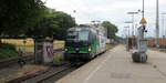 193 230 von der Rurtalbahn-Cargo kommt als Lokzug durch Aachen-West aus Richtung Herzogenrath,Kohlscheid,Richterich,Laurensberg und fährt in Richtung Aachen-Schanz,Aachen-Hbf.